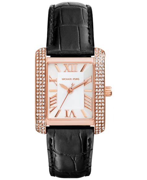 michael kors black stamped croc petite emery watch|Michael Kors Women's Emery Three.